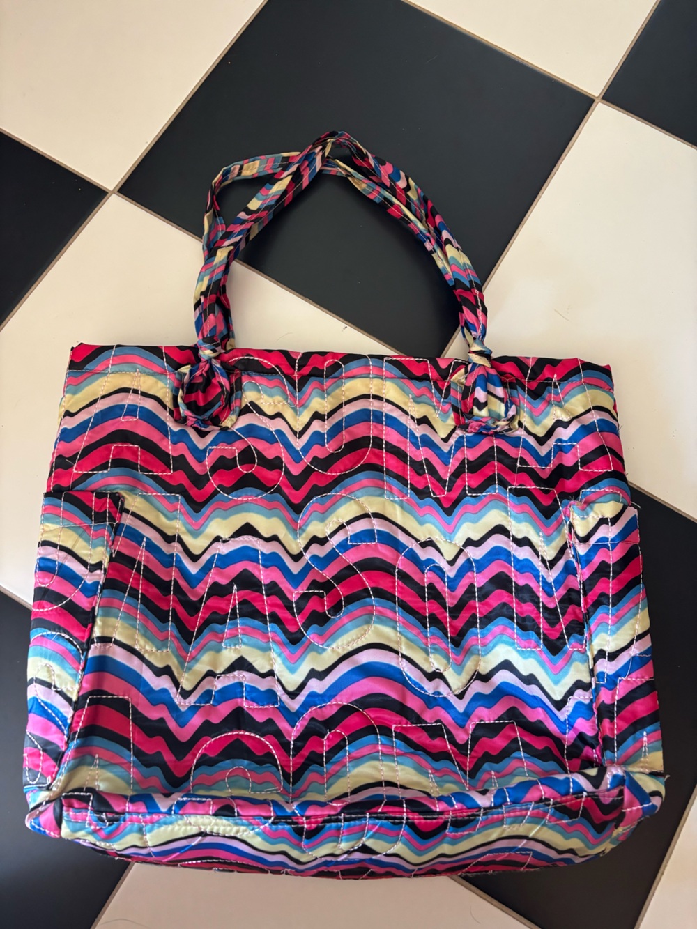 Marc Jacobs standard issue large puffy quilted tote zig zag chevron y2k shoulder